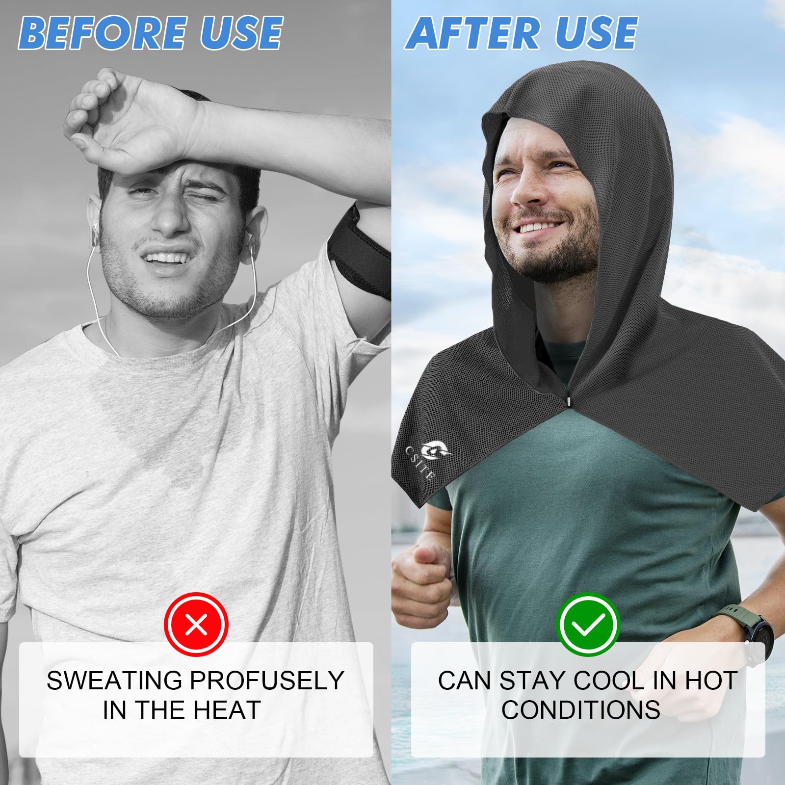 CSITE Cooling Towels For Neck And Face Ice Towel For Hot Weather
