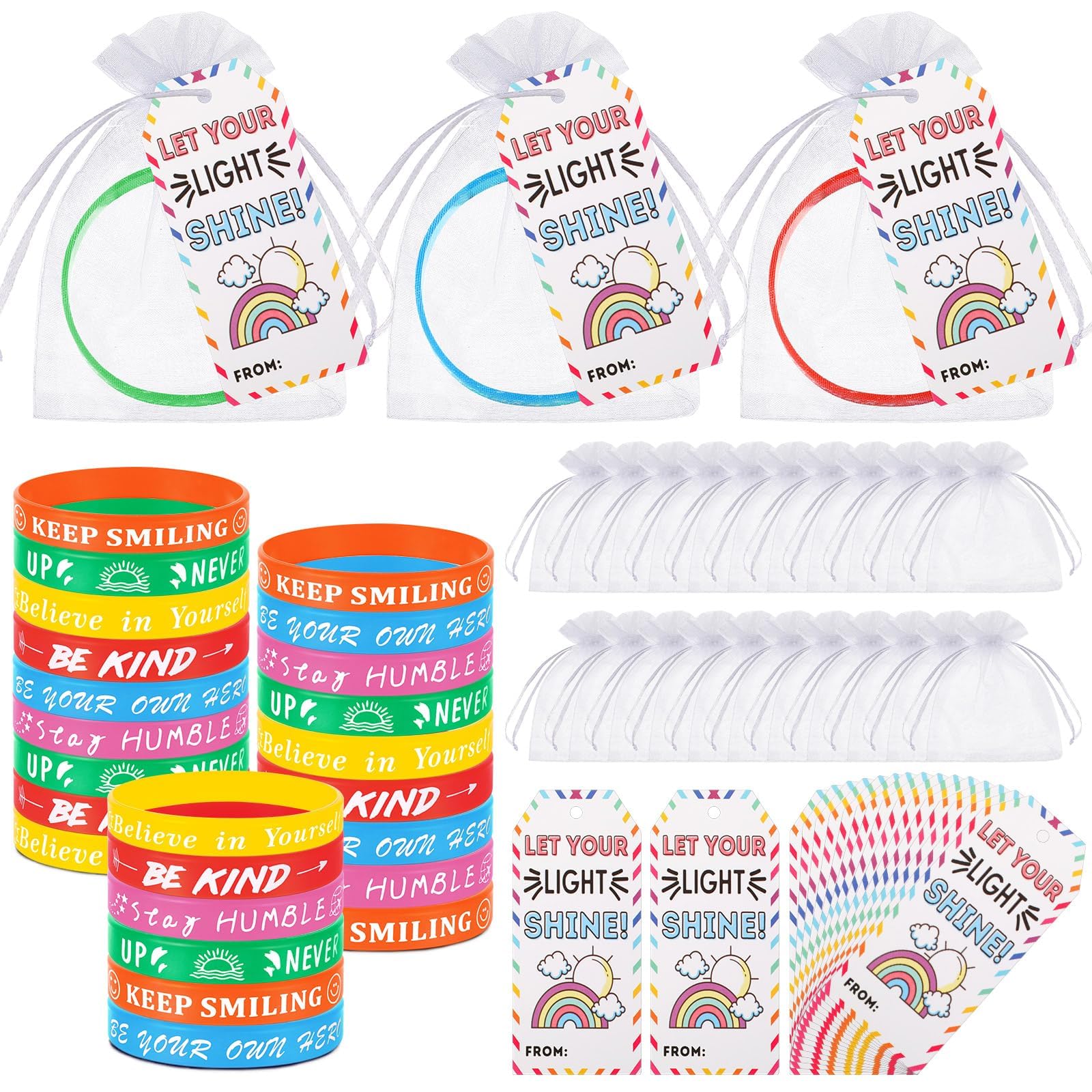 Sunwuun 36Pcs Class of 2026 Wristbands,School Leavers Gifts,Graduation Wristbands for Teens and Kids,End of Term/Year Gifts for Children from Teachers,Graduation Party Favors Include Cards and Bag