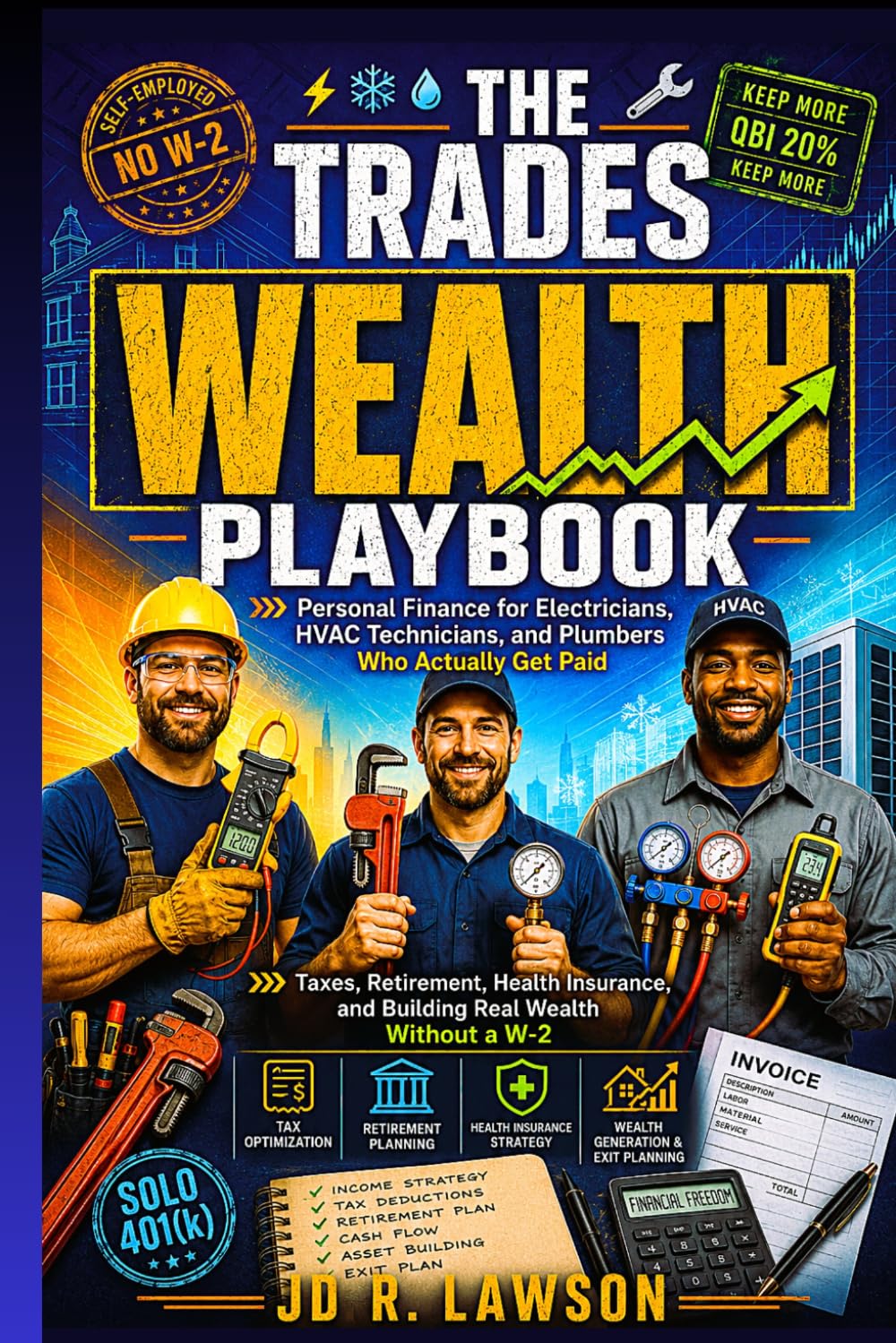 THE TRADES WEALTH PLAYBOOK: Personal Finance for Electricians, HVAC Technicians, and Plumbers Who Actually Get Paid - Taxes, Retirement, Health Insurance, and Building Real Wealth Without a W-2
