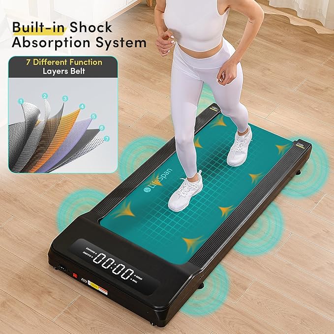 Caminadora Eléctrica Compacta 6 HP 9.66 km/h Negro miniatura 2