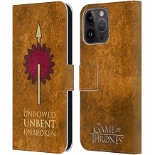Head Case Designs Officially Licensed HBO Game of Thrones Martell Dark Distressed Look Sigils Leather Wallet Case Compatible with Apple iPhone 15 Pro Max