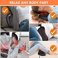 Brelley Shiatsu Masszírozó Párna - Nyak, Váll és Hát Masszázs Forgó Fejekkel és Melegítő Funkcióval - Irodai és Otthoni Használatra 5