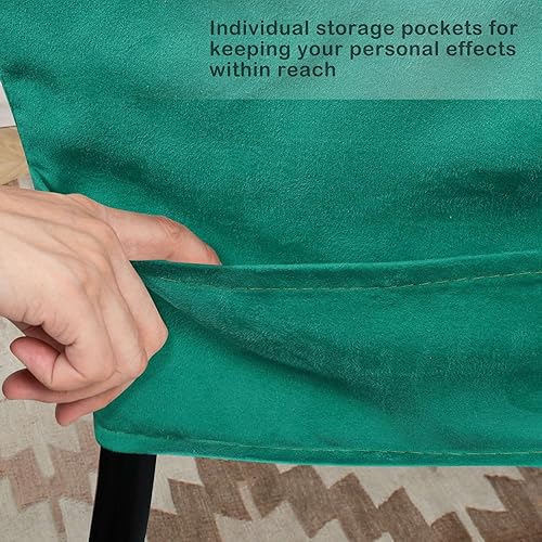 Miniatura 28 de Silla moderna de acento suave para sala de estar, sillón individual tapizado, respaldo alto, sofá perezoso (gris dorado) Gris dorado,Azul