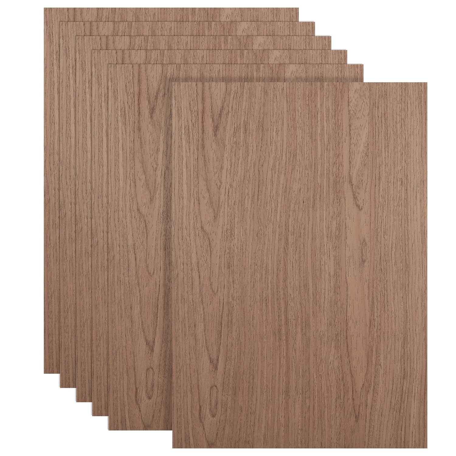 6Pcs 16 x 12 x 1/16 Inch Walnut Plywood Sheets Unfinished Plywood Sheet for Arts and Crafts, Painting, Pyrography, Wood Engraving, Architectural Models, Wood Burning, Laser
