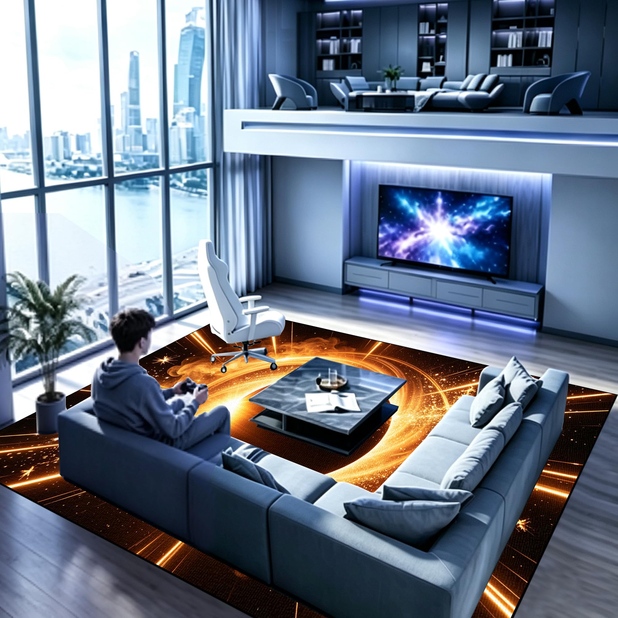 Dywan do salonu Duży dywan do sypialni Gaming 100 x 120 cm