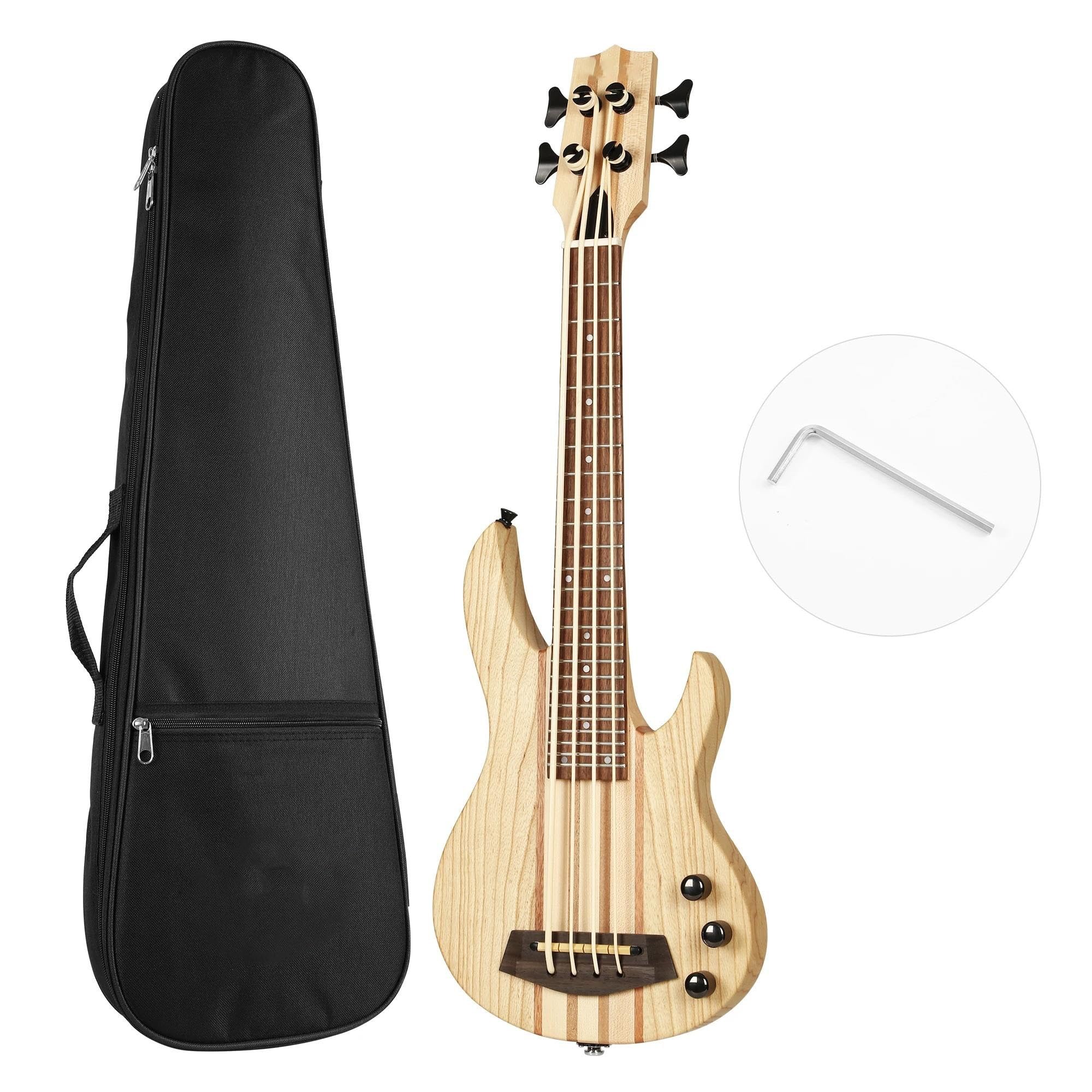 Bas Ukulele Z Progiem Elektryczny Bas Uku Z Torbą Koncertową początkujących ukulele(Right hand)