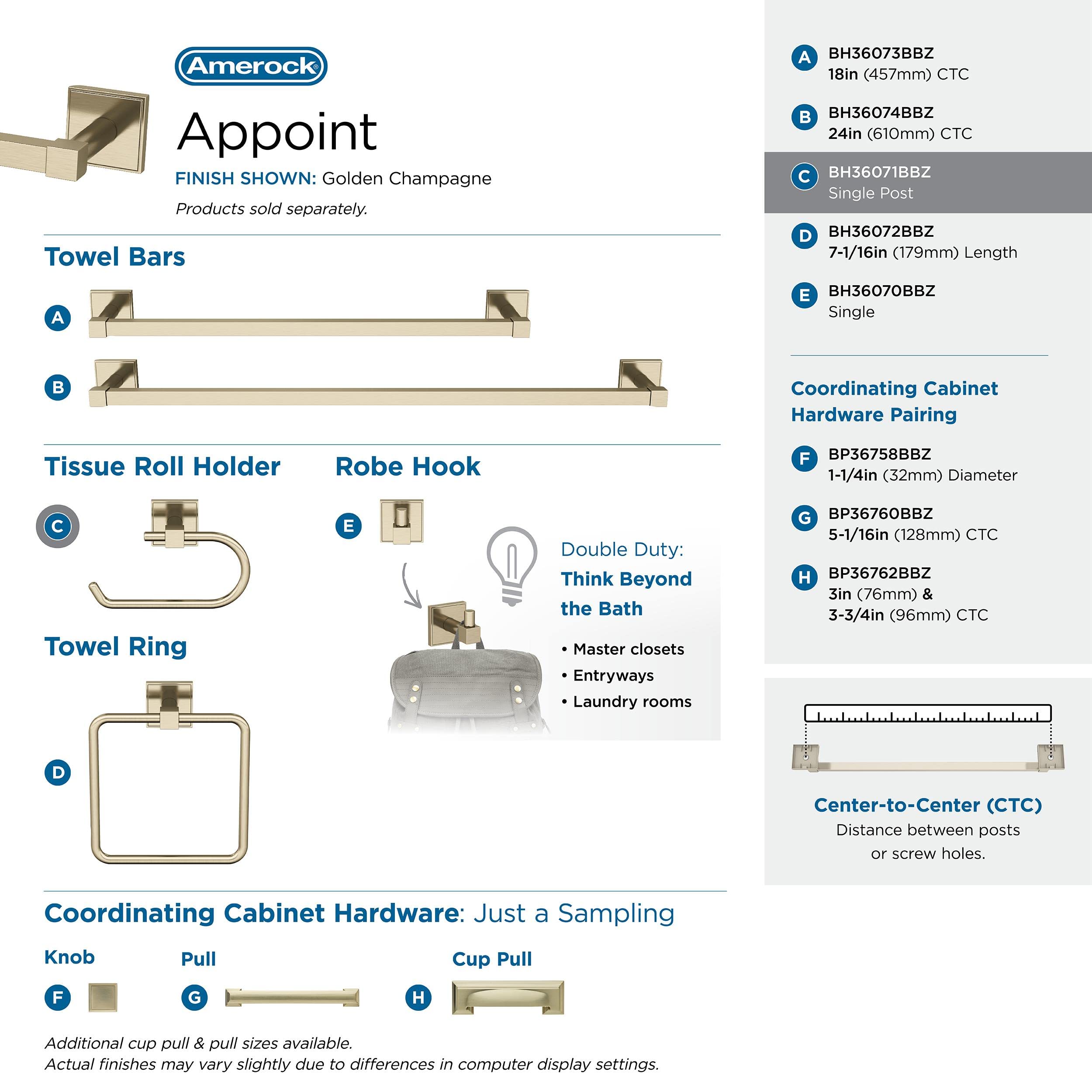 Amerock, Golden Champagne, Toilet Paper Holder - Image 4