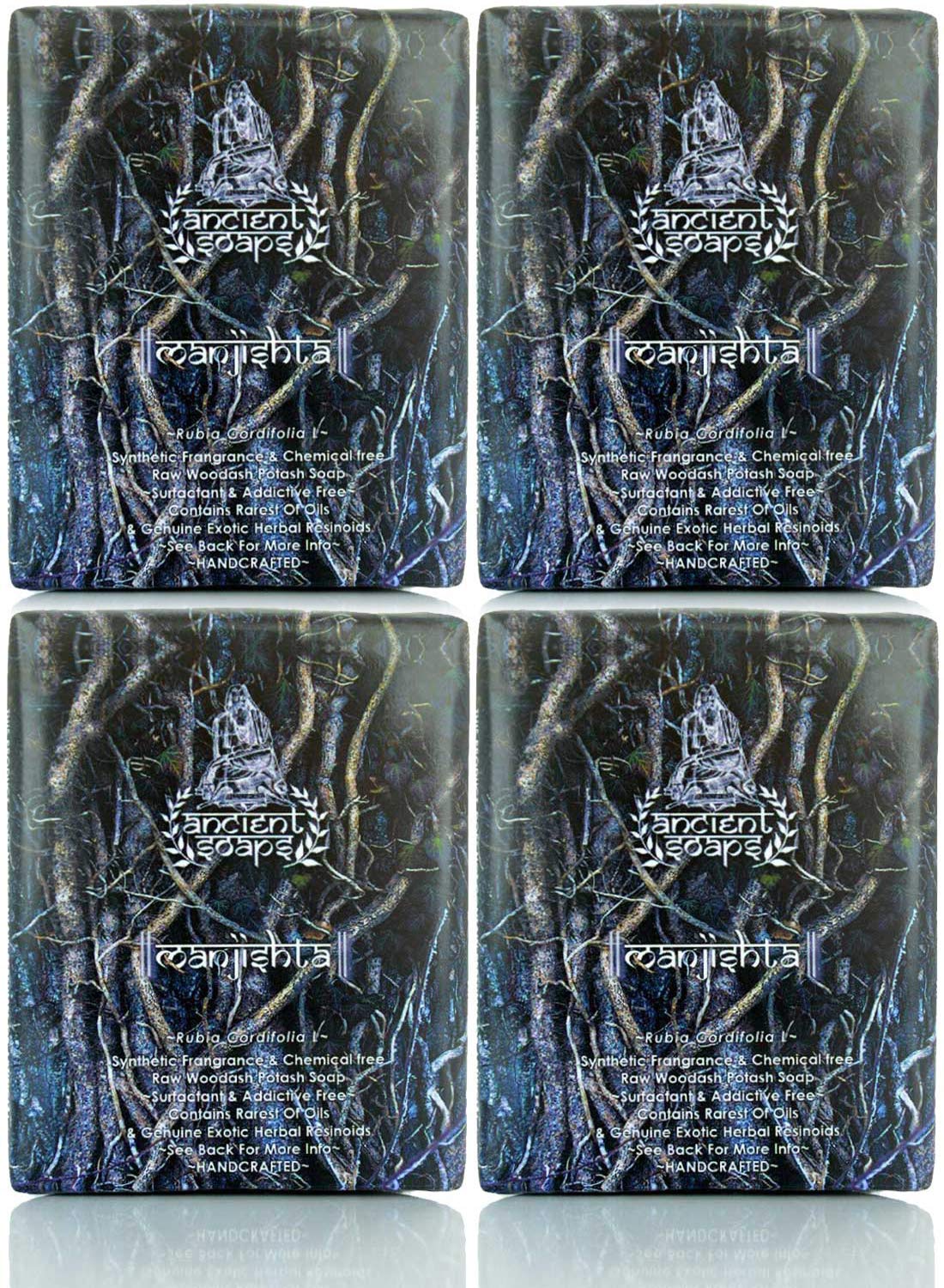 Ancient Ayurveda Manjishta (Rubia Cordifolia) Woodash Soap for Normal Skin to Oily Skin types.