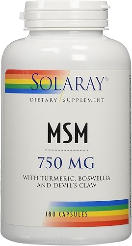 Miniatura 3 de Solaray Cápsulas MSM, 750 mg, 180 unidades