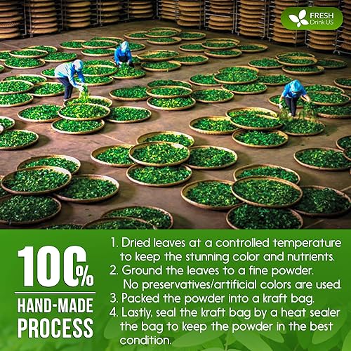 Miniatura 7 de FreshDrinkUS, Polvo de hoja de sena prémium de 32 onzas, 100% natural y puro de hojas de senna, sin aditivos, sin gluten, sin azúcar, vegano