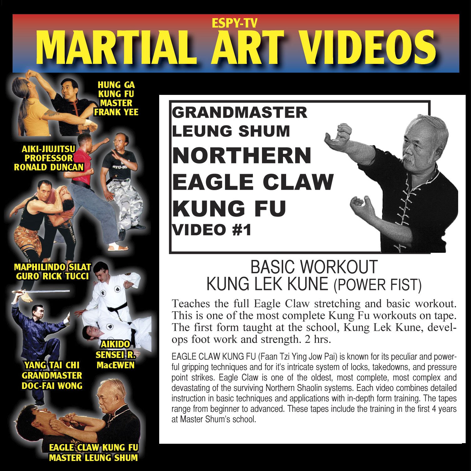 Eagle Claw Kung Fu 1 - Basic Workout/ Kung Lek Kune (Power Fist)
