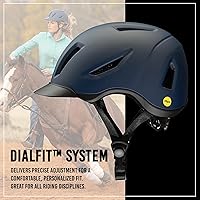 Vista 4 de Troxel Terrain MIPS Cooling Horse Riding Helmet, Low-Profile, Micro-Adjustable Design, Horseback Riding Gear Azul marino Duratec