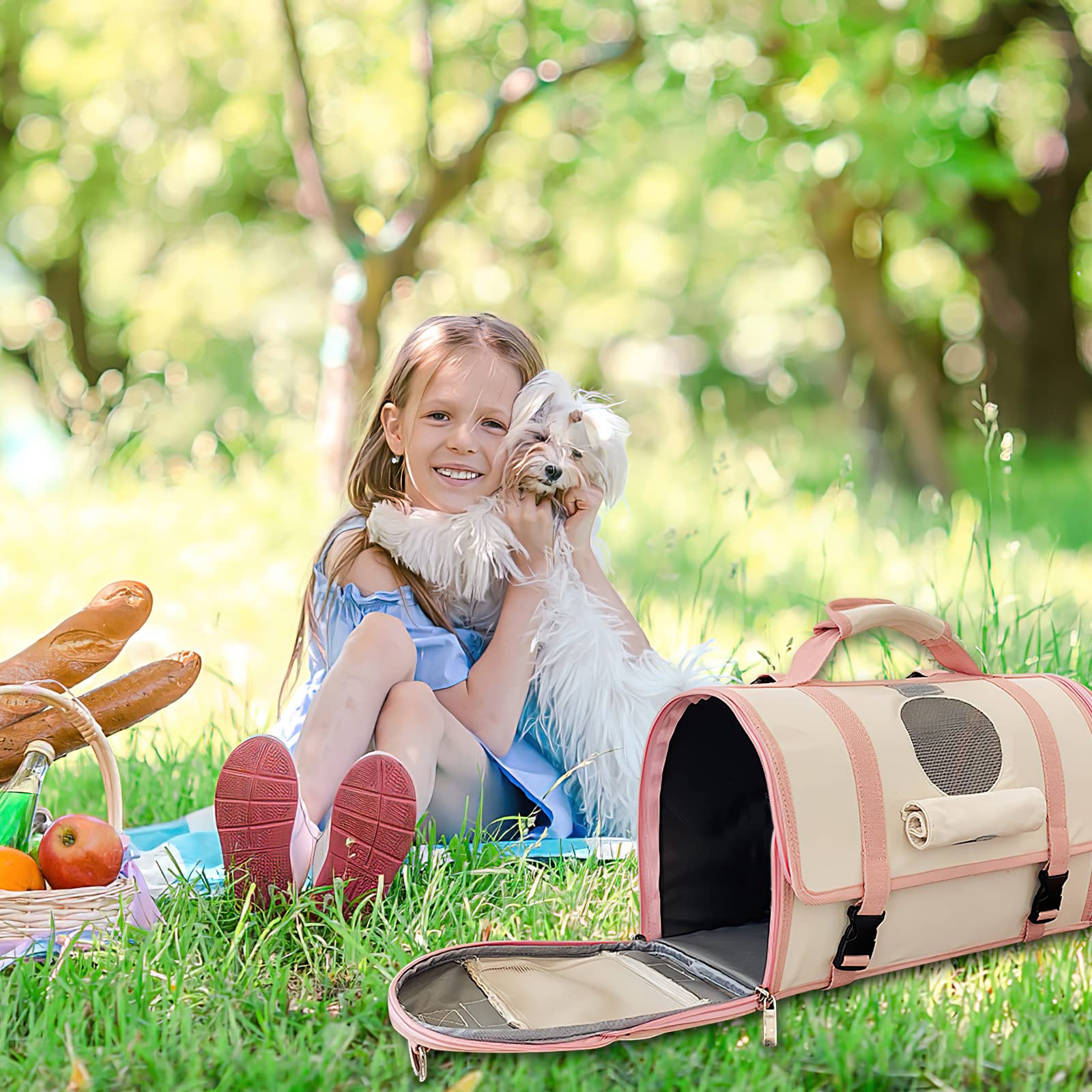 Galatée Zaino Per Gatti, Zaino Per Animali Domestici Con Design Ventilato, Zaino Da Viaggio Per Animali Domestici, Borsa Per Cuccioli Ideale Per l'Escursionismo Viaggiare All'Aperto(M, Giallo)