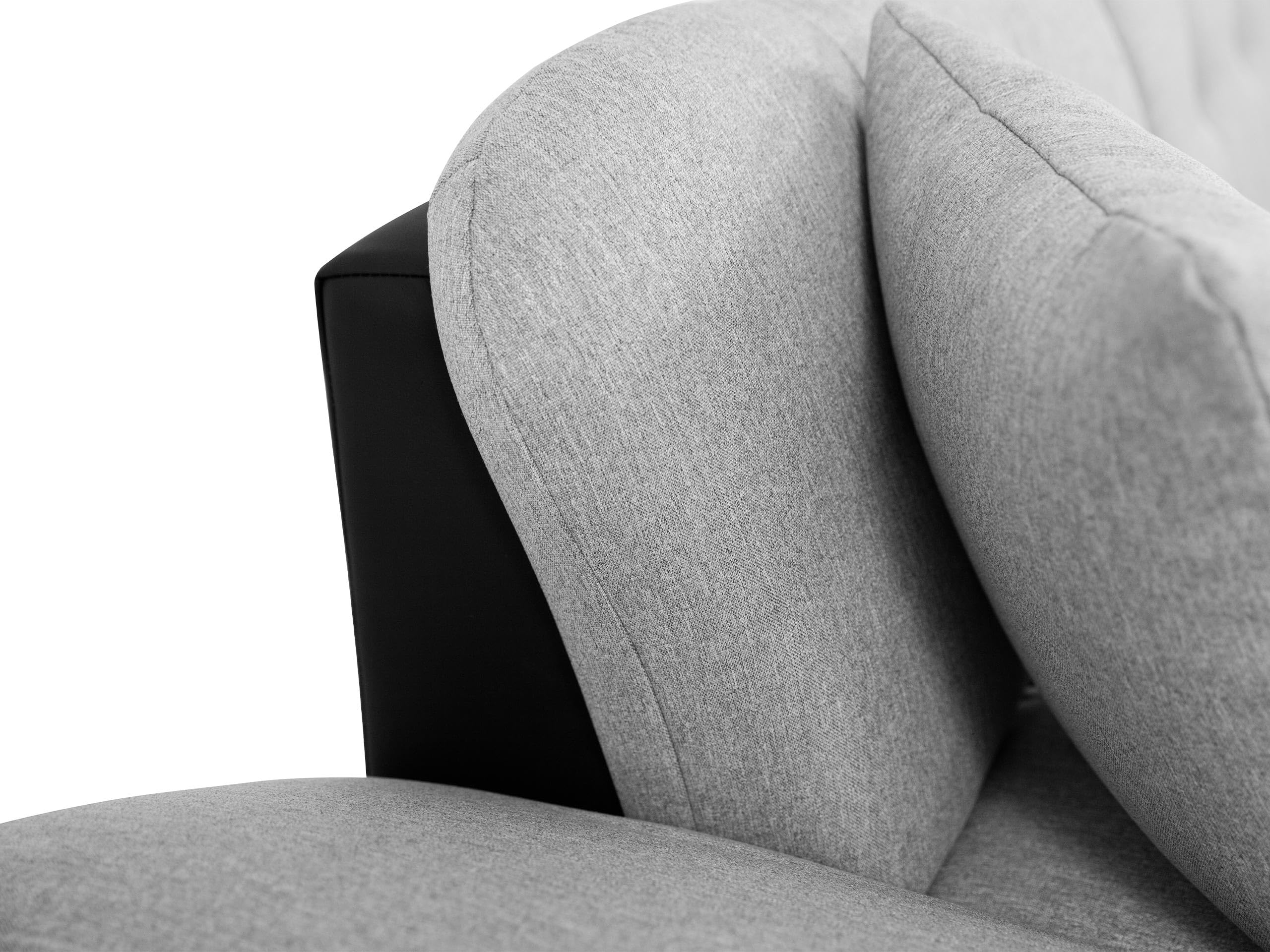 Mirjan24 Ecksofa Montana Sale mit Regulierbare Armlehnen, Eckcouch, L-Form Sofa, Wohnlandschaft, Couch, Farbauswahl (Lux 06 + Lux 06 + Lux 05, Seite: Links)
