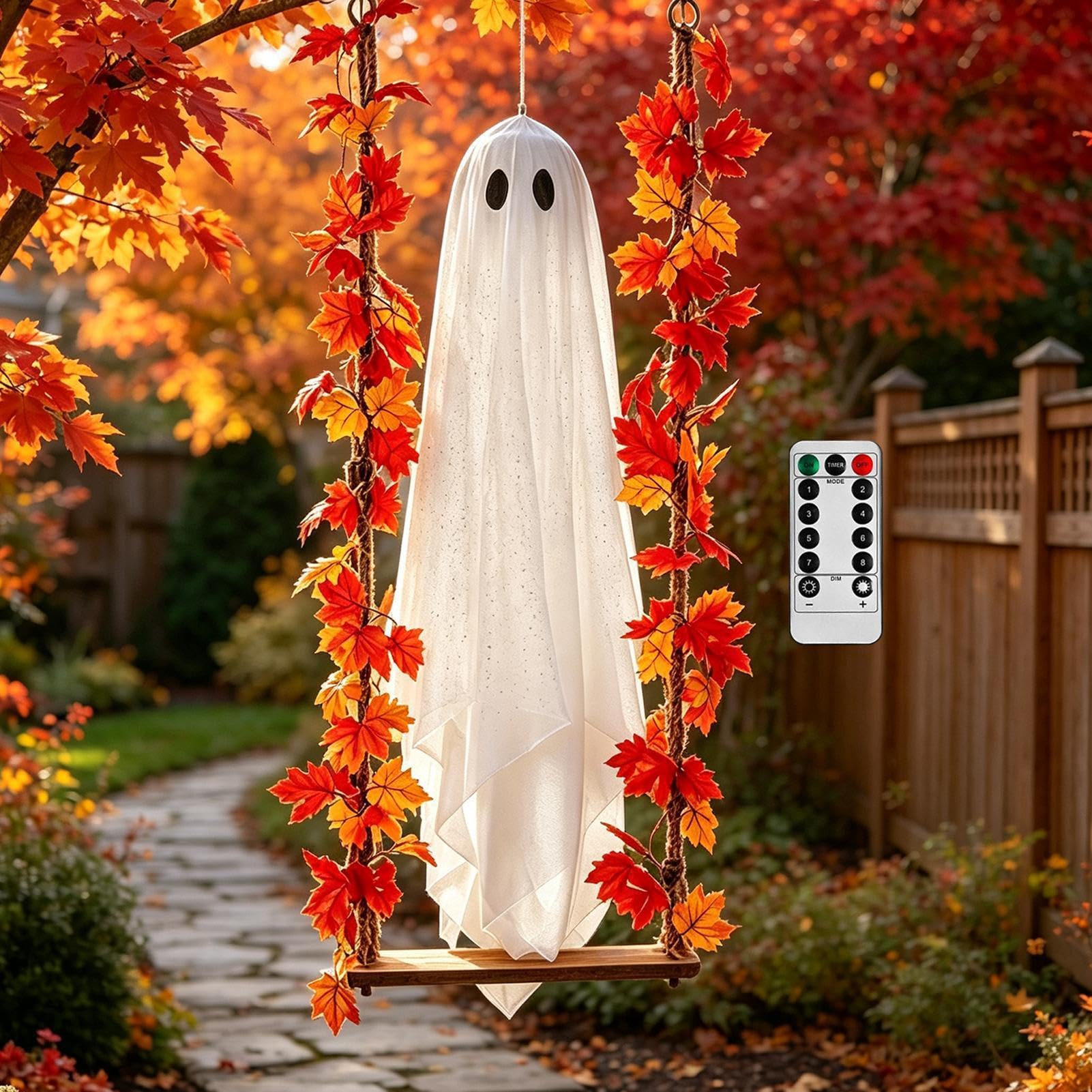 Halloweenowy Huśtający Duch Uroczy Przerażający Zdalnie Sterowany Duch