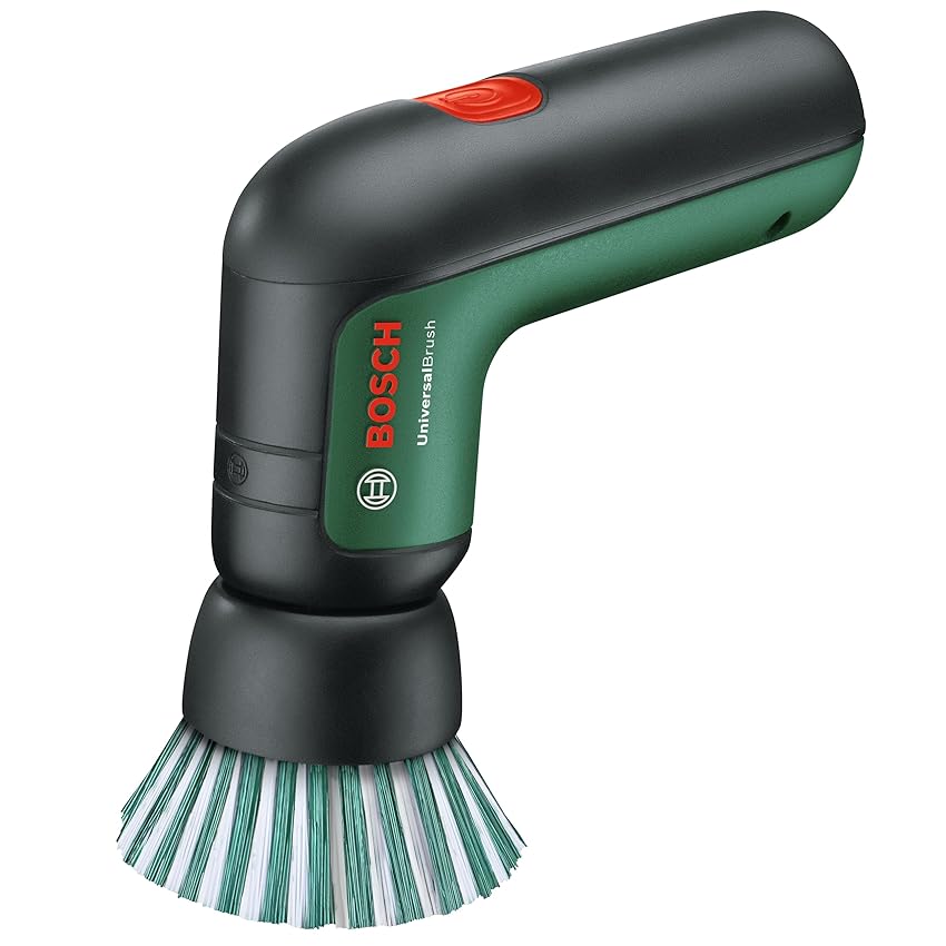 Bosch Spazzola elettrica di pulizia UniversalBrush (batteria da 3,6 V integrata, 1 cavo micro USB e 4 accessori per la pulizia inclusi, in confezione di cartone)