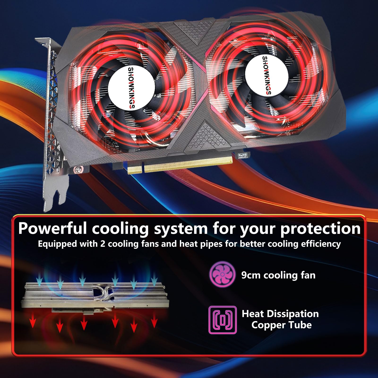 SHOWKINGS(ショーキングス) GeForce GTX 1660 Ti 6GB グラフィックスカード GDRR6 192Bit  SHOWKINGS(ショーキングス) GeForce GTX 1660 Ti 6GB グラフィックスカード GDRR6 192Bit 1500MHz  PCIe 3.0 x16 コンピューターゲーム用 Gpu DP HDMI DVI出力 4Kおよび8K HDビデオ ...