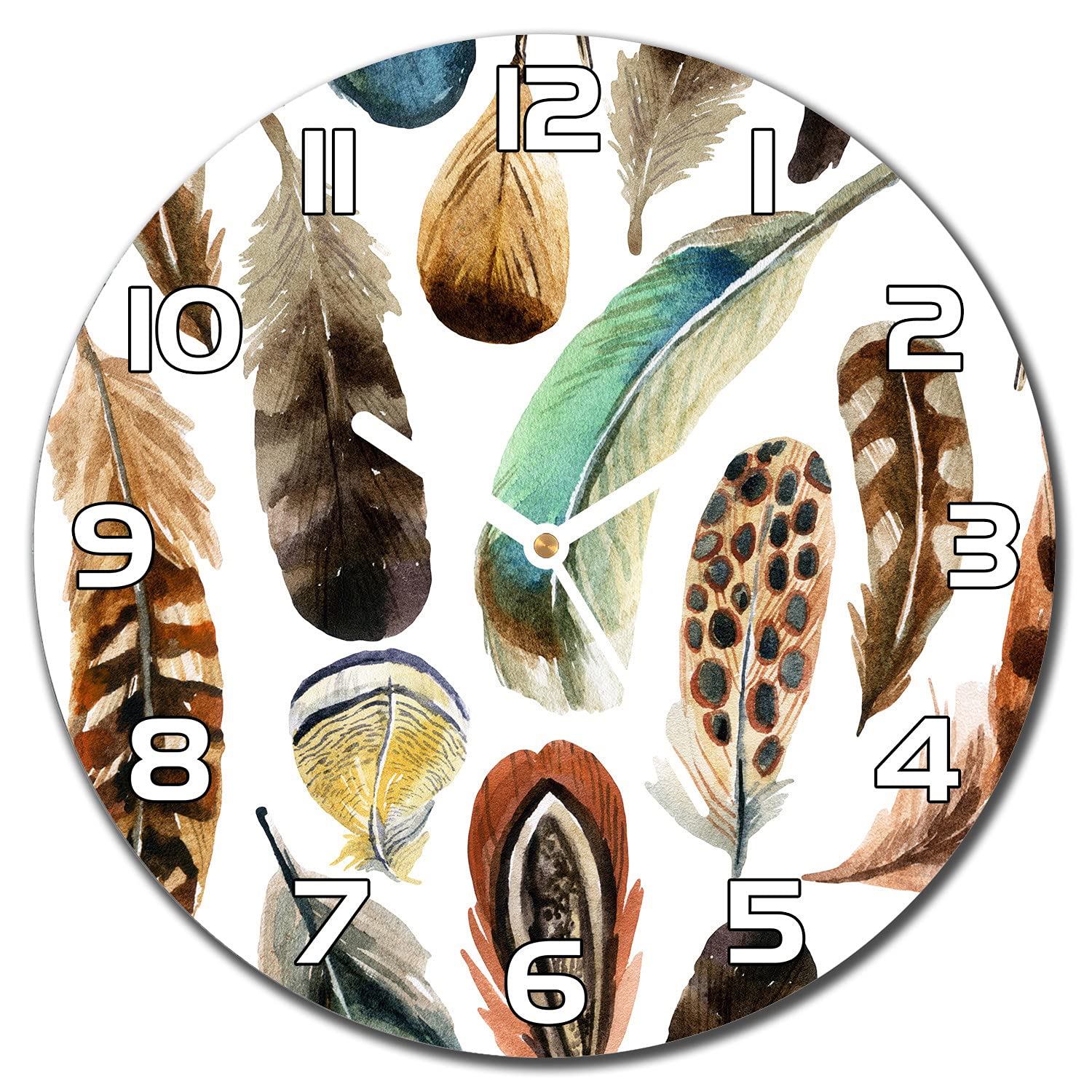 Horloge en verre de sécurité 30 cm impression moderne haute définition
