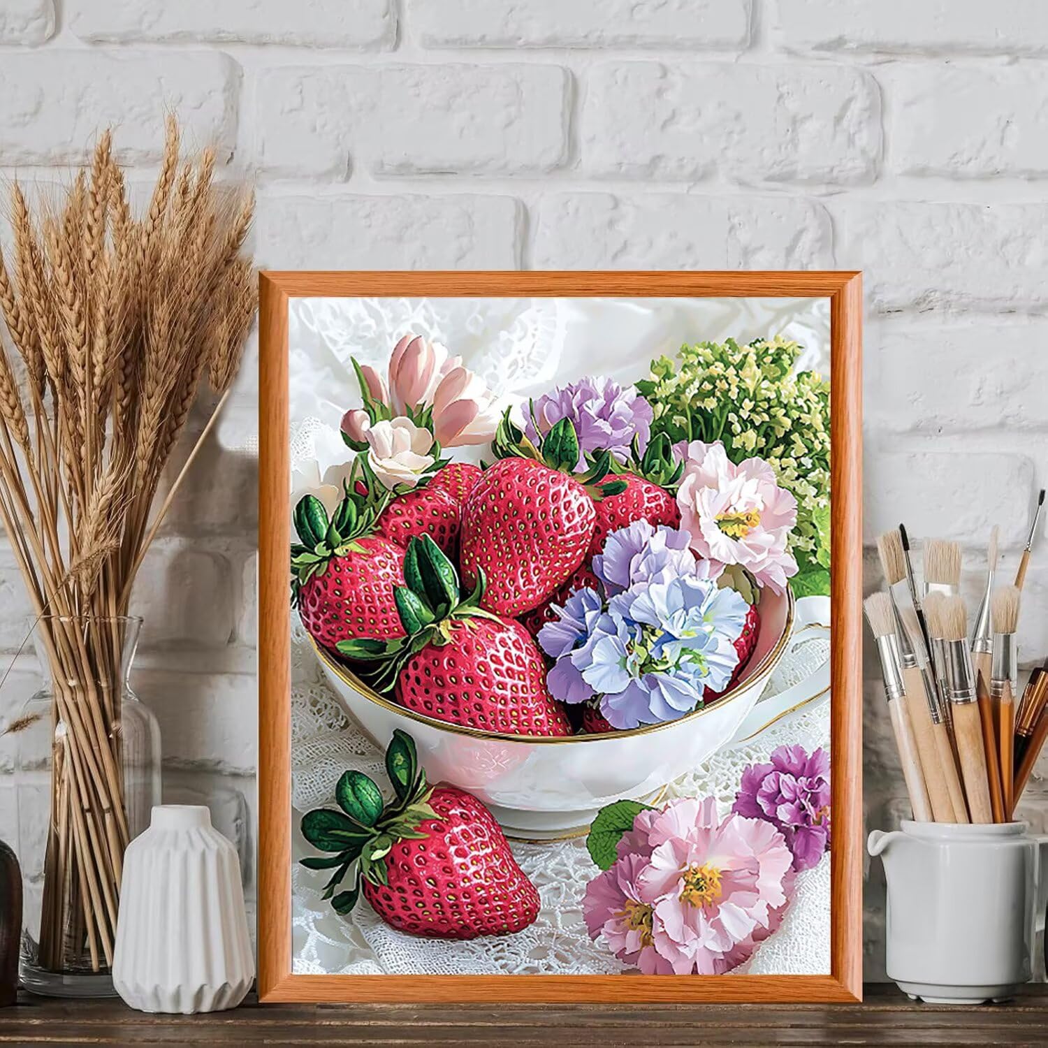 WEISHIWE Fraise fruit Peinture Numero Adulte Kits, 80x100cm m-903