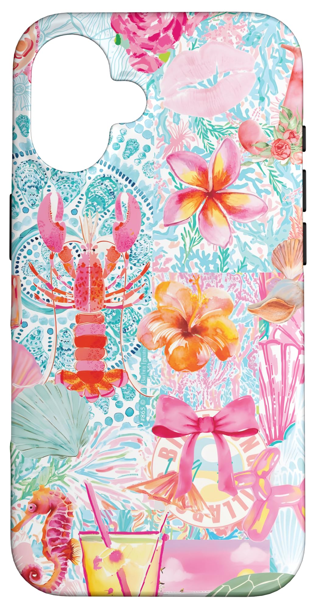 Super Cute Pastel Summer Coquette Collage Scrapbook Case for iPhone 16