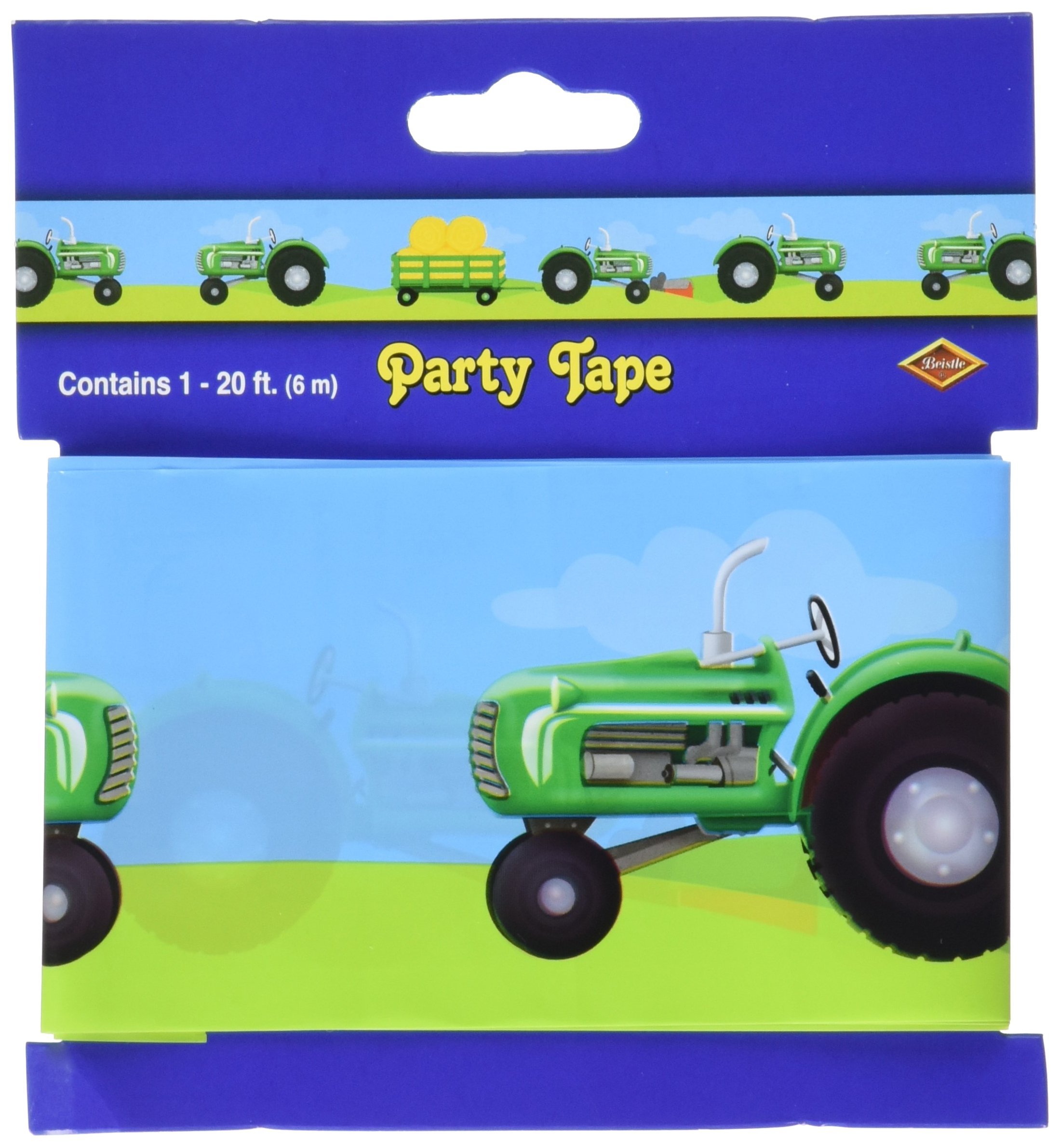 Tractor Party Tape Party Accessory (1 count) (1/Pkg)