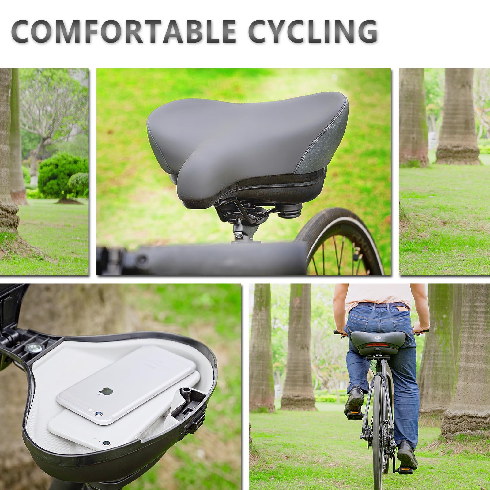 電動自転車のシート Amazon | BOOSDEN 自転車シート、快適な自転車シート、クルーズワイド