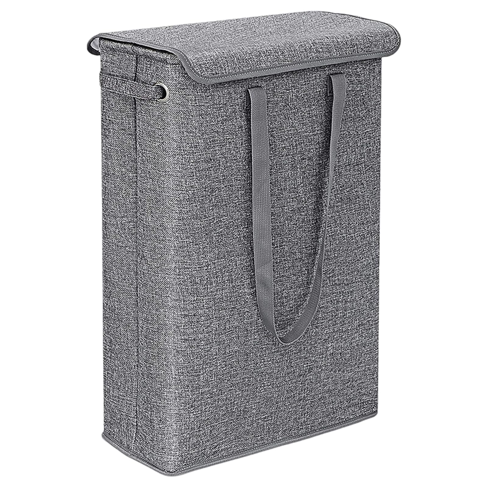 Ulafbwur Grey Laundry Basket 45L Dirty Clothes Basket Space-Saving Slim Laundry Hamper Large Capacity Clothes Storage Bin For Home Laundry Cabinet