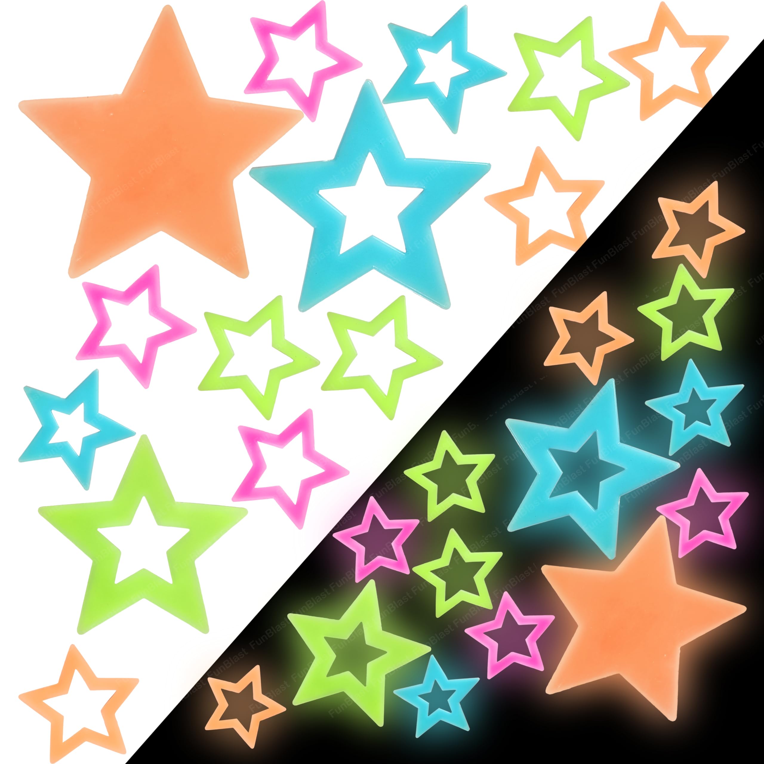 FunBlast Glow in The Dark Radium Sticker – Star Shaped Fluorescent Night Radium Wall Ceiling Stickers, Decoration Stickers, Room Decoration Stickers – 15 Pcs (B09M3P77PV) Amazon Price History, Amazon Price Tracker
