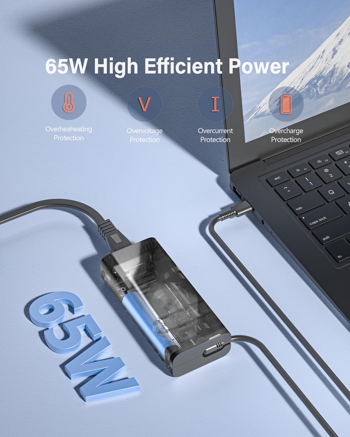 65W 20V 3.25A USB C Laptop Charger for Gram 17 16 15 14 17Z90P 16Z90P 14Z90N 15Z90N Compatible with Dell Pro 13 Plus Charger Pro 14 16 Plus, Rugged 13 14 Latitude 5000 5540 5520 7000 7215 HA65NM190