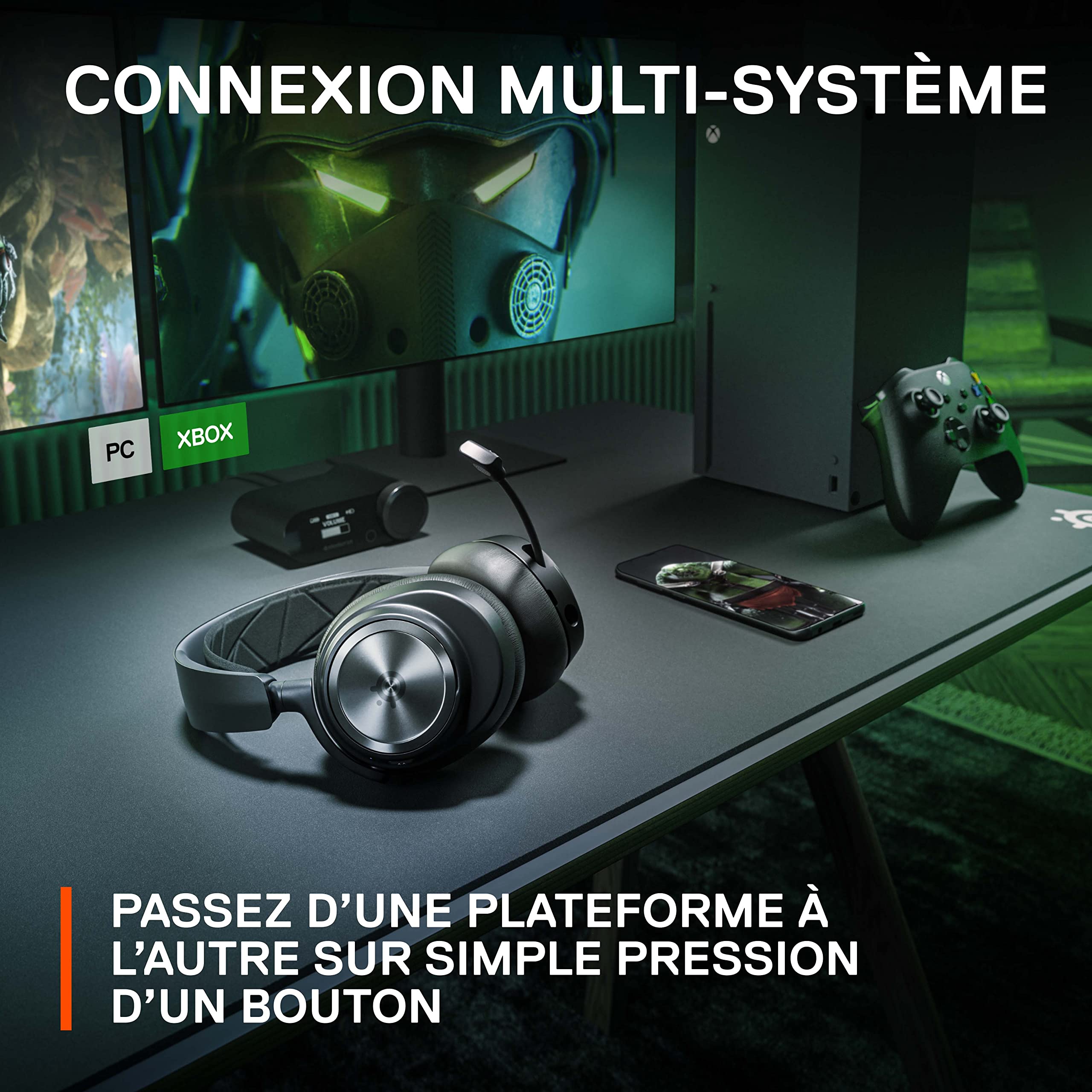 SteelSeries Arctis Nova Pro Wireless X - gaming multi-système- Haut-parleurs magnétiques en néodyme- Réduction de bruit active- Autonomie sans fil illimitée- Mic ClearCast Gen 2- PS5,PC,Switch,Mobile