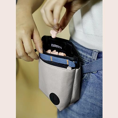 Miniatura 3 de Bolsa de golosinas para perros con clicker de entrenamiento de mascotas, kit de bolsa de entrenamiento para perros, cierre magnético, entrenamiento