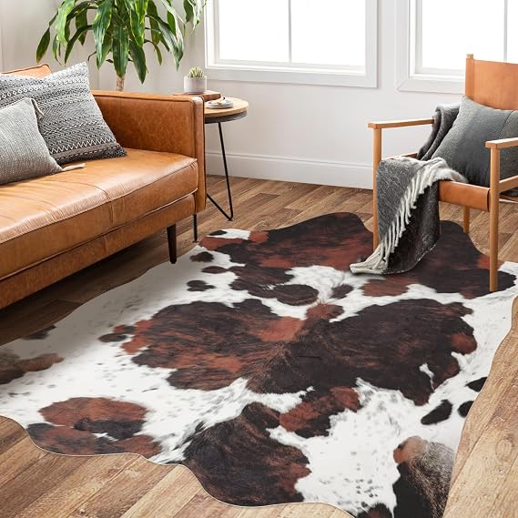 Cowhide Rug - 6.5 ft by 4.5 ft.
