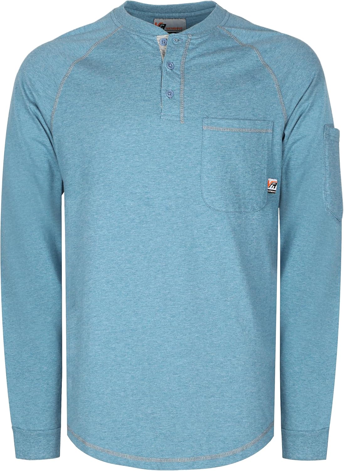 VATRENUS FR Shirts Henley 5.5oz 100% Cotton Flame Resistant Long Sleeve T-Shirts