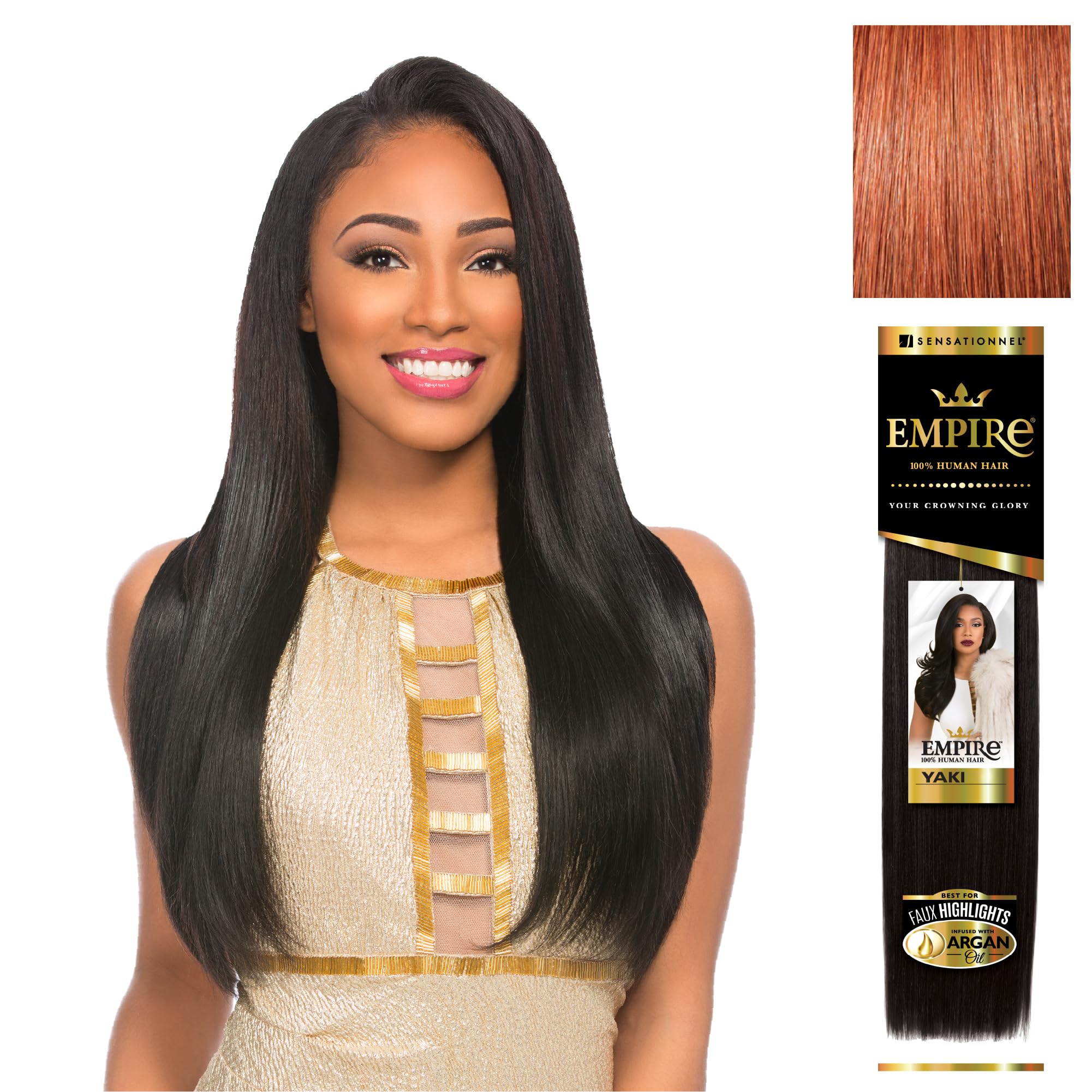 12 Inch Human Hair Weave Yaky Straight Sew-In Extensions Pack of 2 Human Hair Weave Dream Yaky (12 Inch (Pack of 2), 1  main image 2