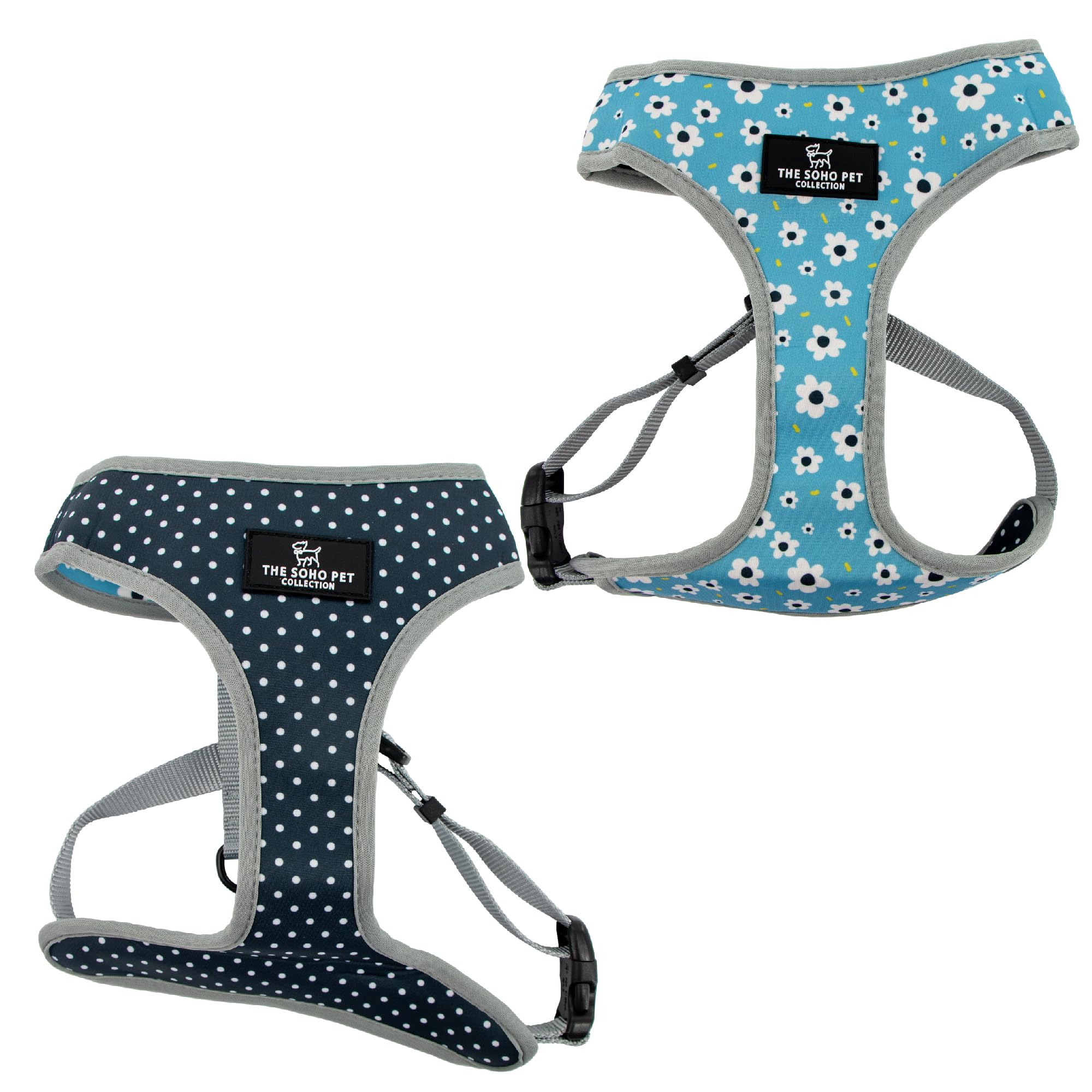 Ancol Daisy Polka Dot Reversible Dog Harness Soft Breathable Secure Fit Lightweight Pet Puppy Lead Xs
