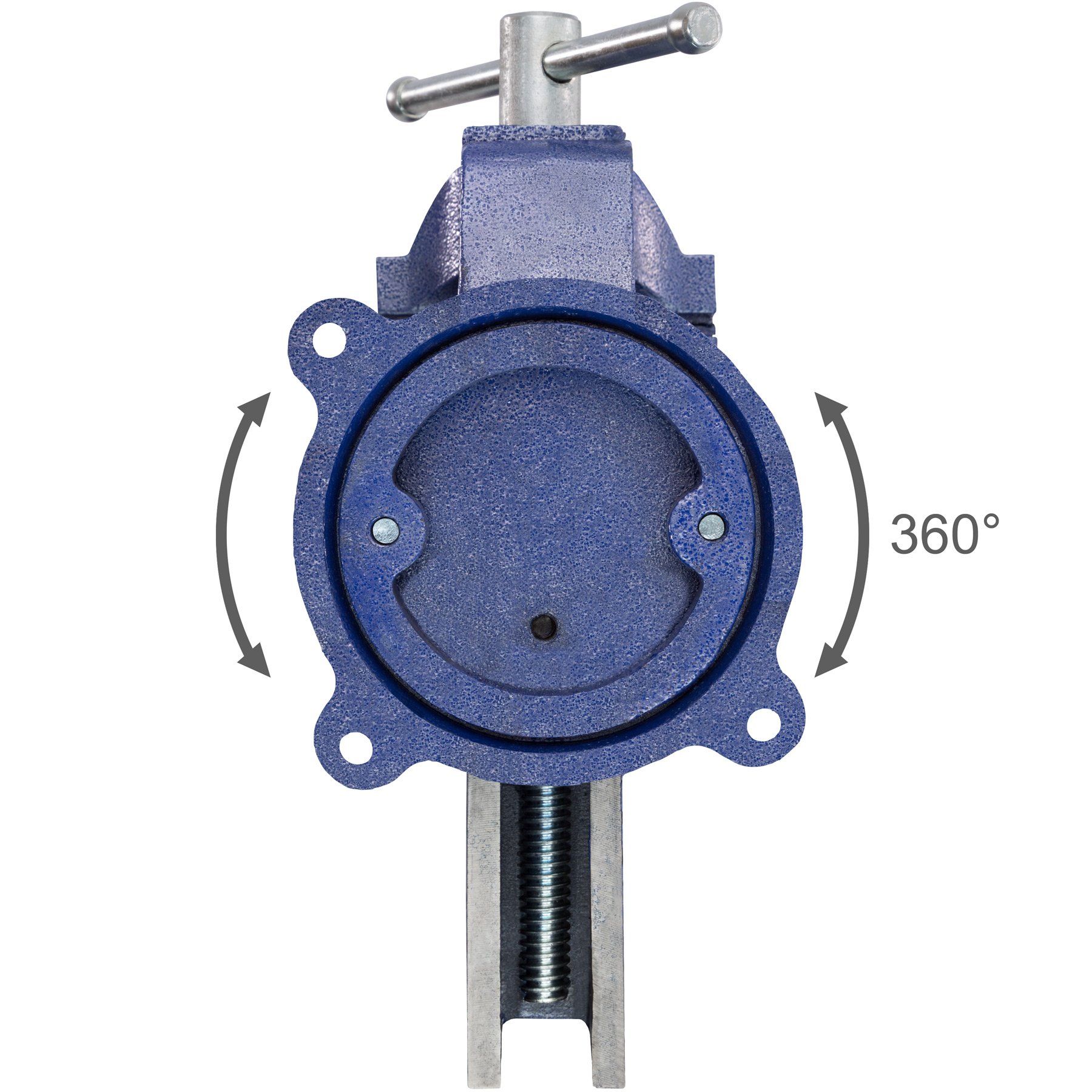 tectake® Etau d'établi parallèle en fonte avec enclume plateau base tournante 360° Empan 125 mm Outils bricolage Etabli atelier garage Menuiserie outillage