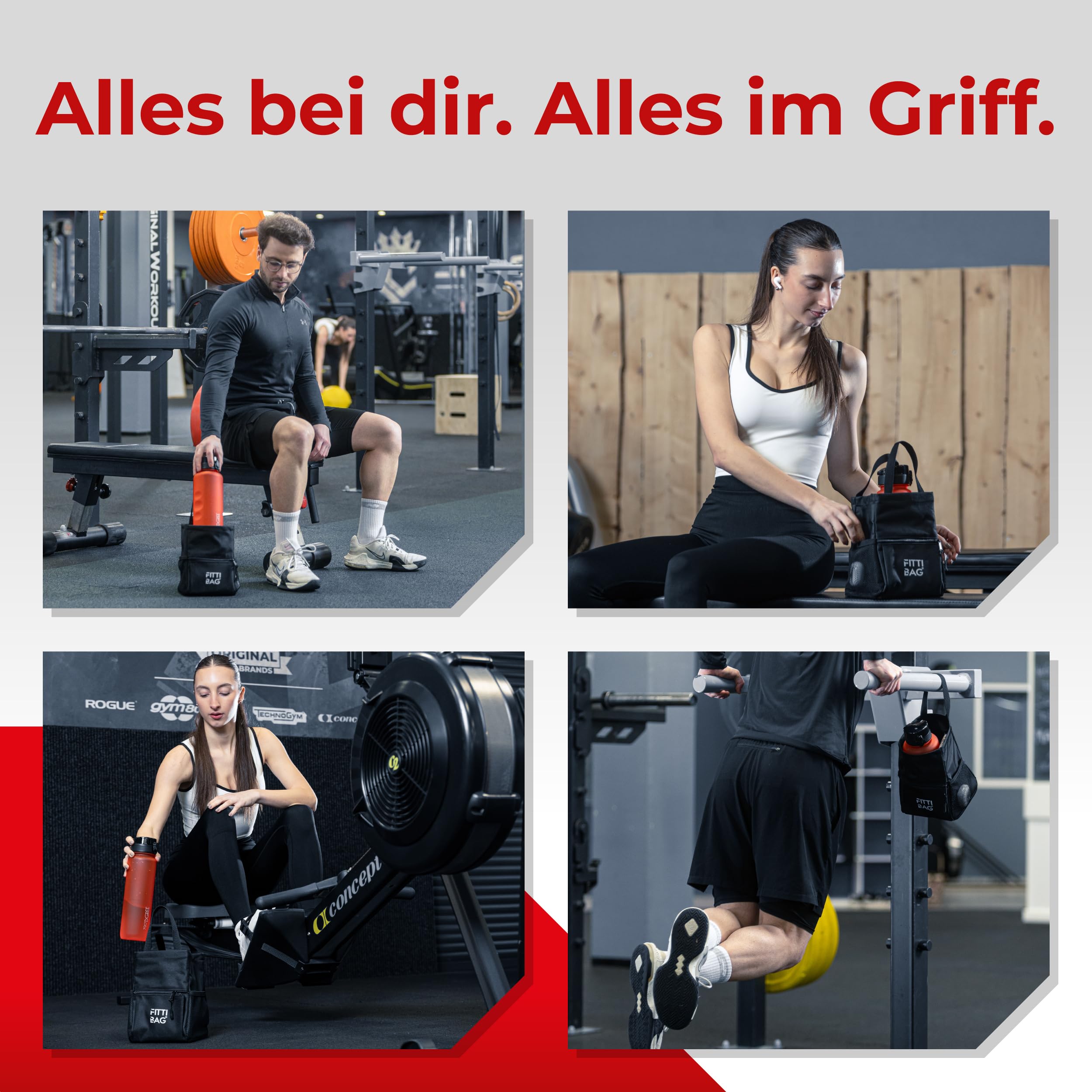Gym Tasche klein Fitnessstudio Organizer für Handy, Schlüssel & Zubehör – kompakte Sporttasche mit Trinkflaschenfach für dein Training