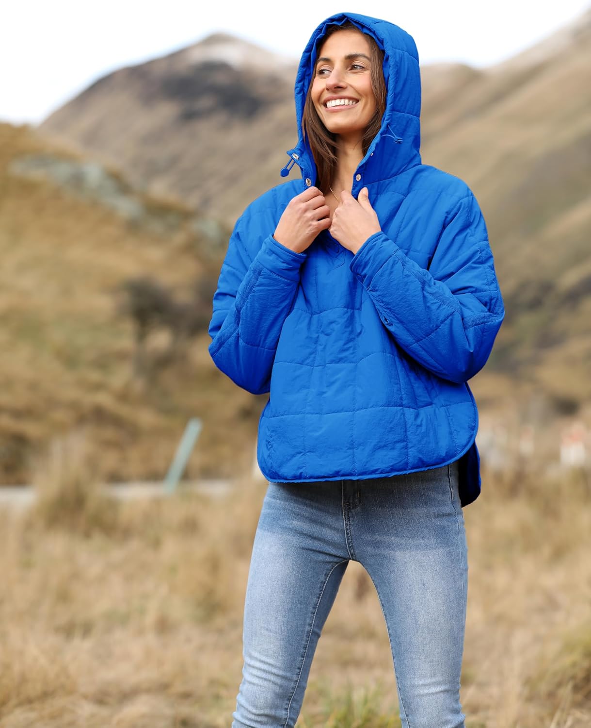 AMEBELLE Women's Oversized Hooded Puffer Jacket Quilted Jackets for Women Lightweight Winter Warm Padded Hoodies Coat - Image 6