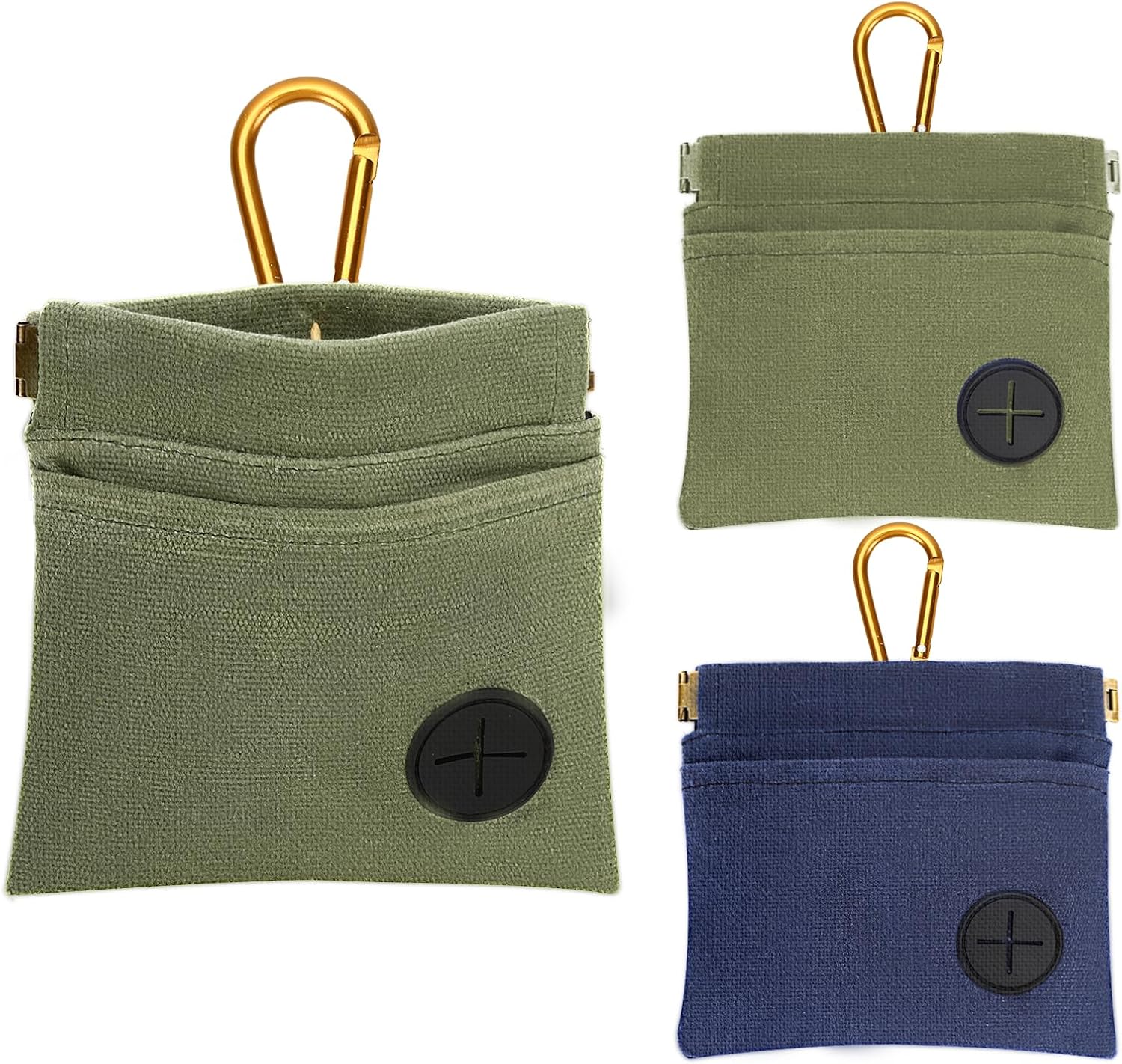 PETKNOWS 2 Pack Dog Treat Pouch - Auto Closing Portable Training Bag, Hands-Free Walking & Outdoor Puppy Snack Reward Pouch