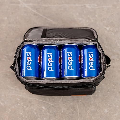 Miniatura 6 de Carrywell (No fabricada en China) Bolsa de almuerzo aislada, lonchera para hombre, a prueba de fugas, plegable, enfriador de lados suaves con correa