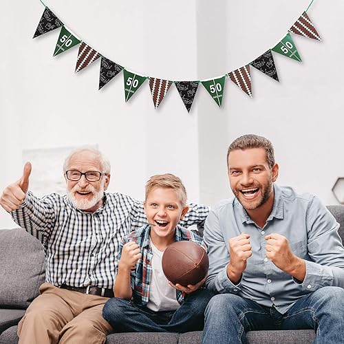 Miniatura 5 de Banderín de fútbol americano, 2 unidades, banderines para decoración de fiestas deportivas