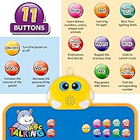 Vista 2 de Tabla electrónica de pared del alfabeto, ABC hablante, 123s, póster musical, juguetes de aprendizaje para niños pequeños de 1 a 3 años, juguete