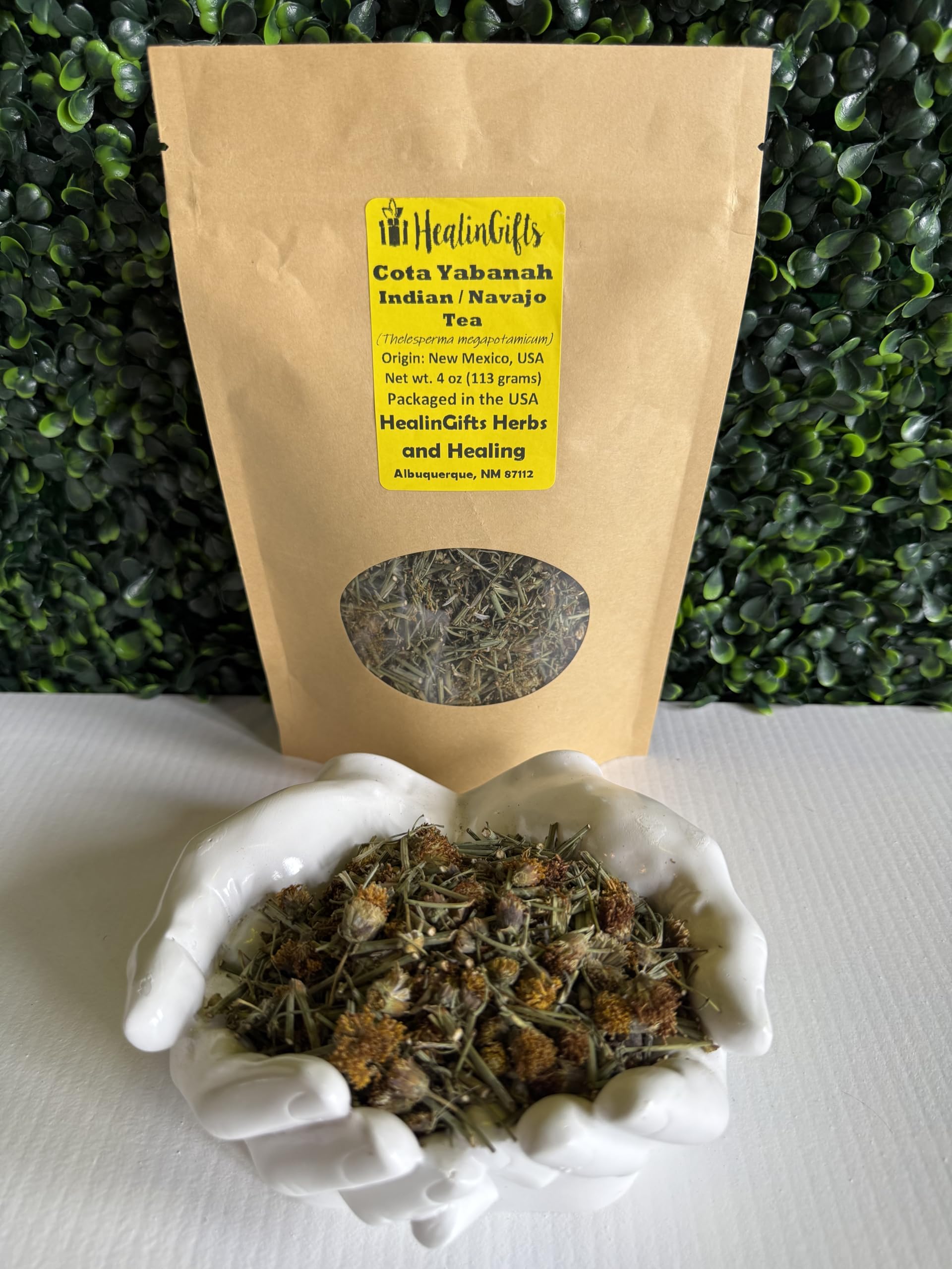 HealinGifts Cota Navajo Tea Indian Tea Greenthread Thelesperma Yabanah 4 ounces. Wildcrafted from North Central New Mexico.