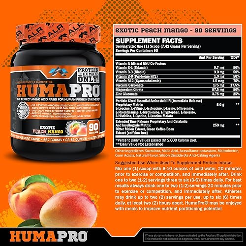 Vista 39 de Matriz de proteínas formulado para seres humanos Humapro de ALR Industries, menos residuos. Gana masa muscular magra., ALR1018/1588/1501, 1, 1