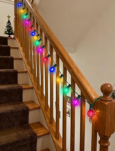 Miniatura 7 de Paquete de 25 bombillas LED multicolor G40 de repuesto, base de candelabro E12C7, bombillas LED Edison inastillables para cadena de luces de