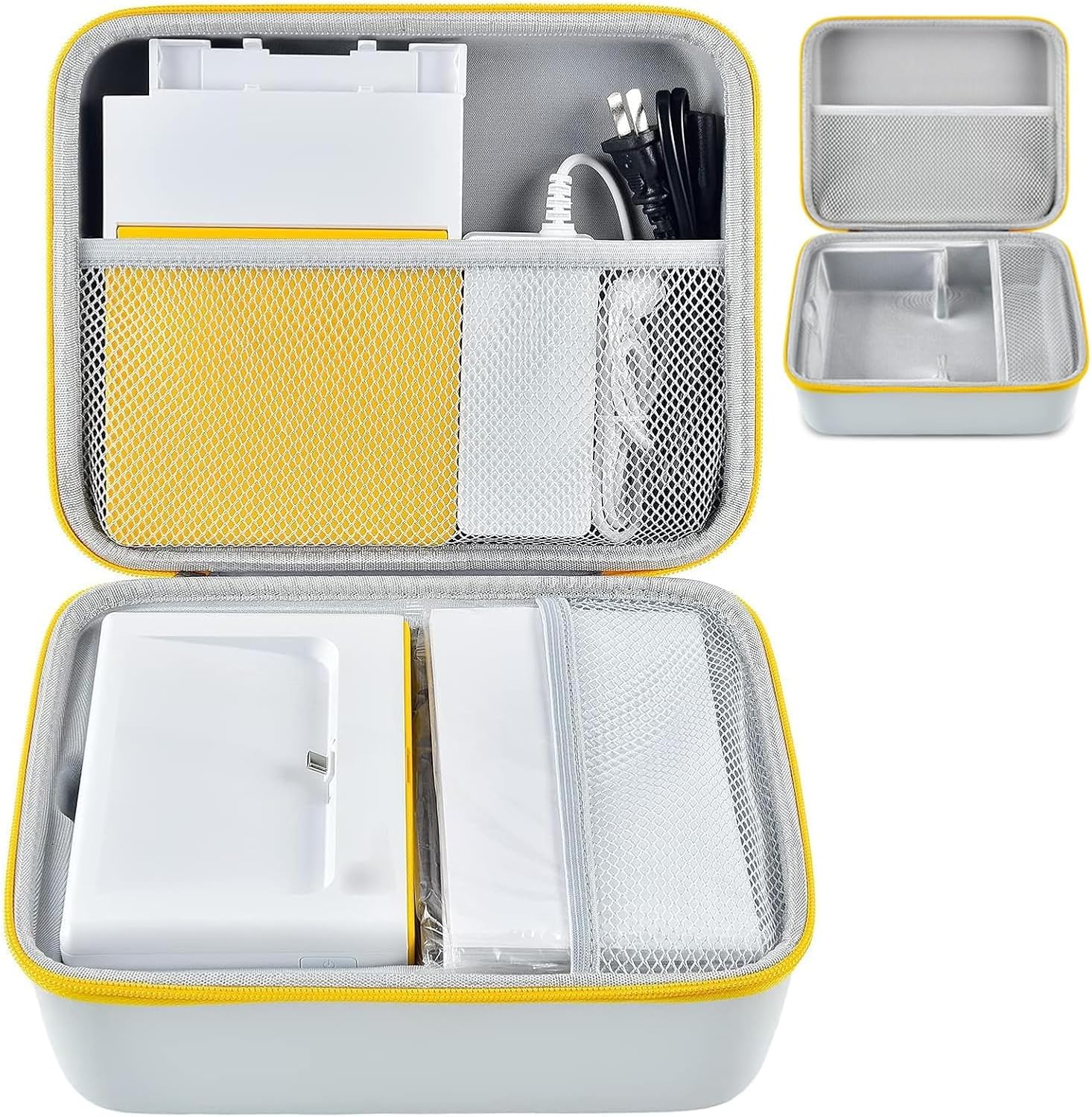 ALKOO Hard Shell Case for KODAK Dock Plus 4PASS Instant Photo Printer, Custom Molded Travel Storage Organizer Box, Large Capacity Carrying Bag for 4x6 Photo Paper and Ink Cartridges