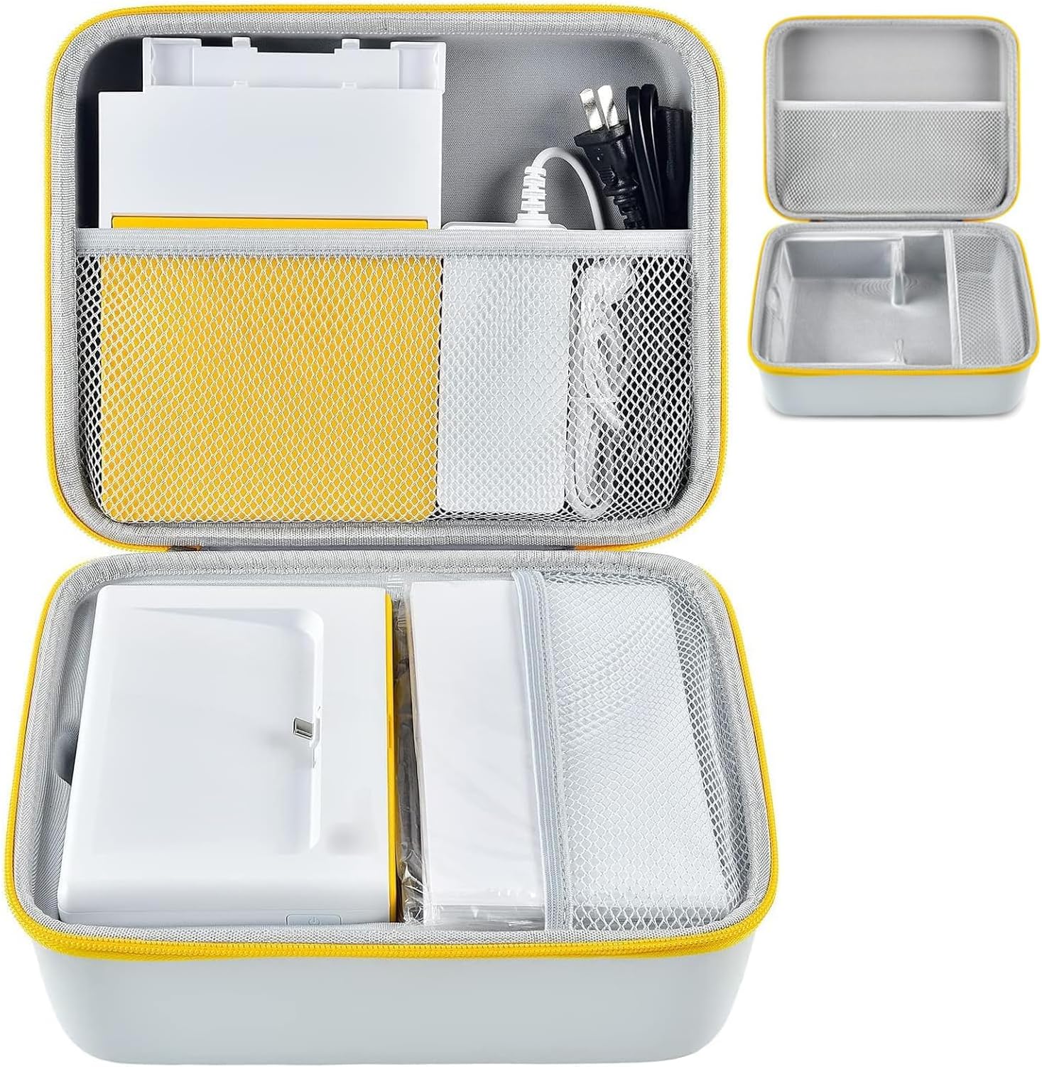 Case Compatible with Kodak Dock Plus or Kodak Dock Portable Instant Photo Printer, 4x6 Photo Paper/ Charger Cord Other Accessories Everything fits Great Inside - Black (White)