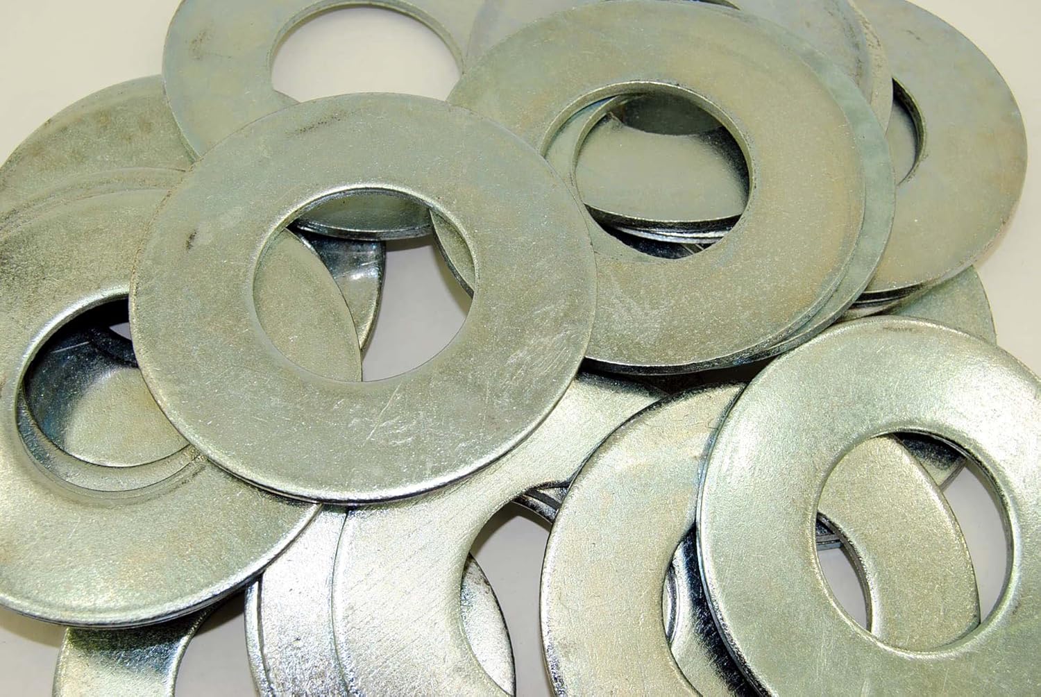 (10) 2" USS Flat Washers - Zinc Plated - 4-1/2" OD