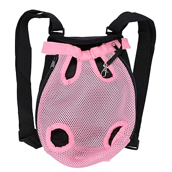 ITODA Pet Carrier Backpack Hands-Free Shoulder Dog Traveling Mesh Ventilated Zipper Padding Tote Legs Out Front Carrying Bag with Hook Loop