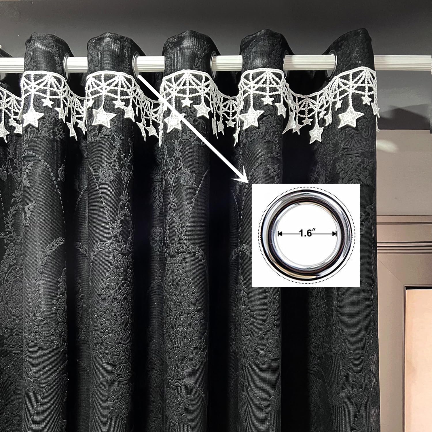 Amazon.co.jp: Gxi ダブルレイヤー 遮光カーテン ブラック